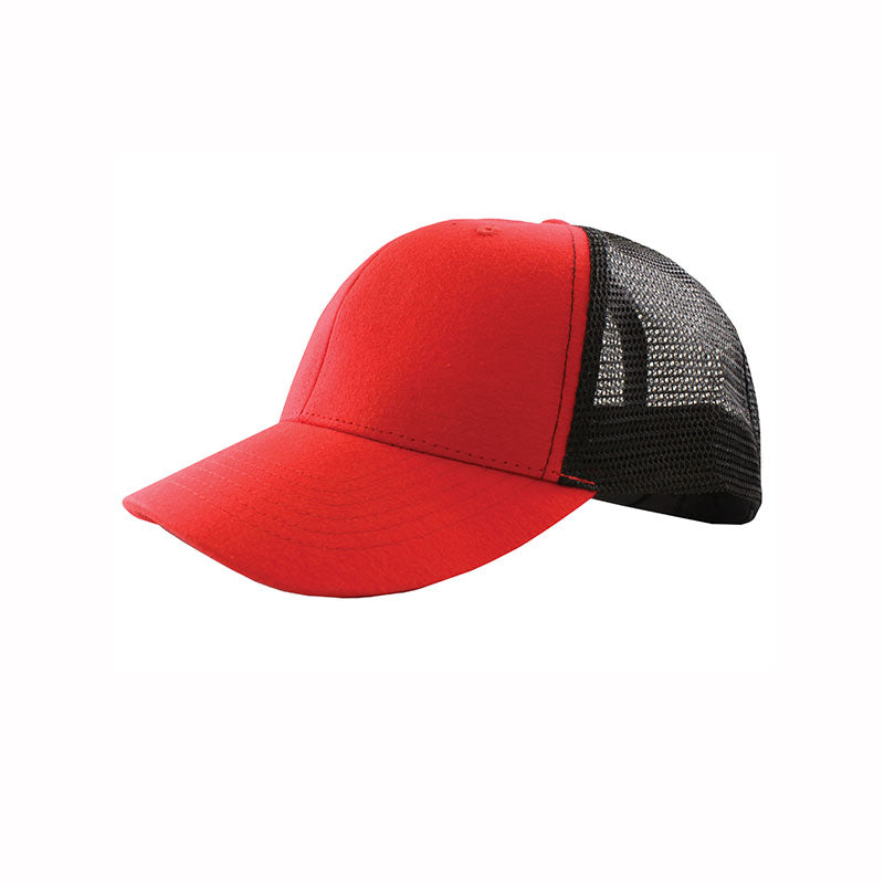 Two-Tone Cotton Mesh Trucker Cap