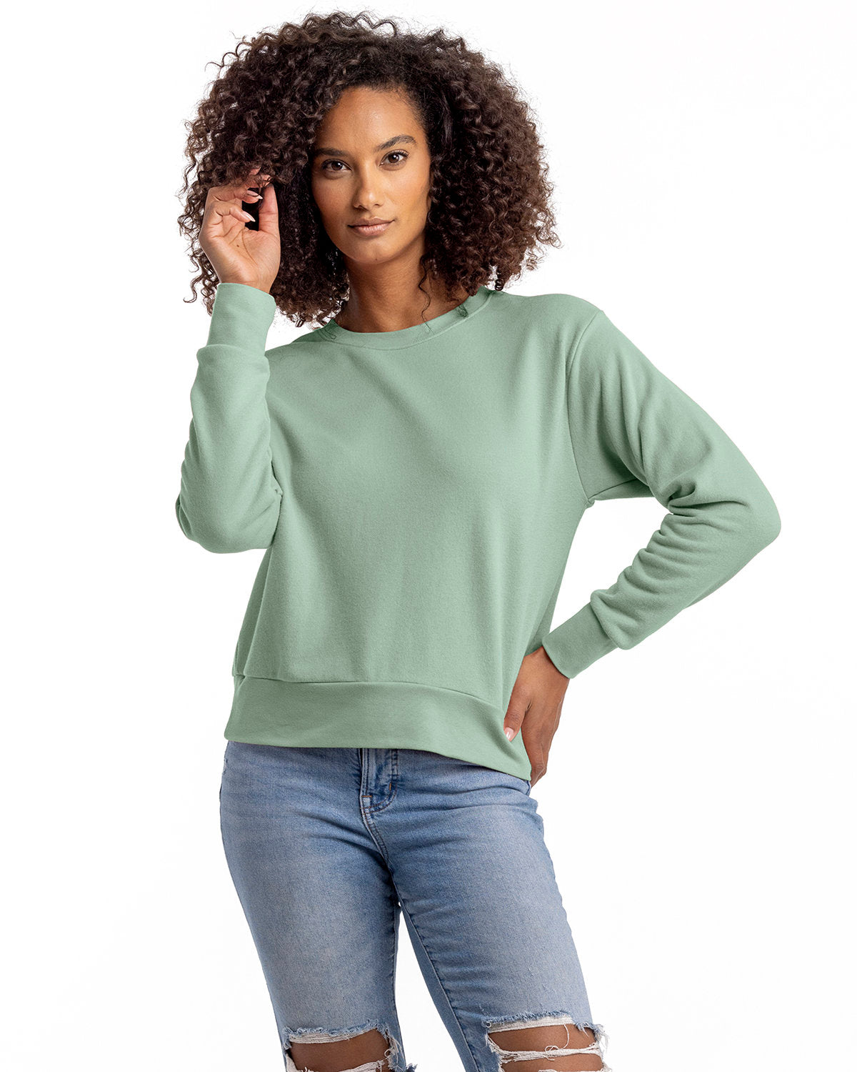 Next Level Ladies Laguna Sueded Sweatshirt