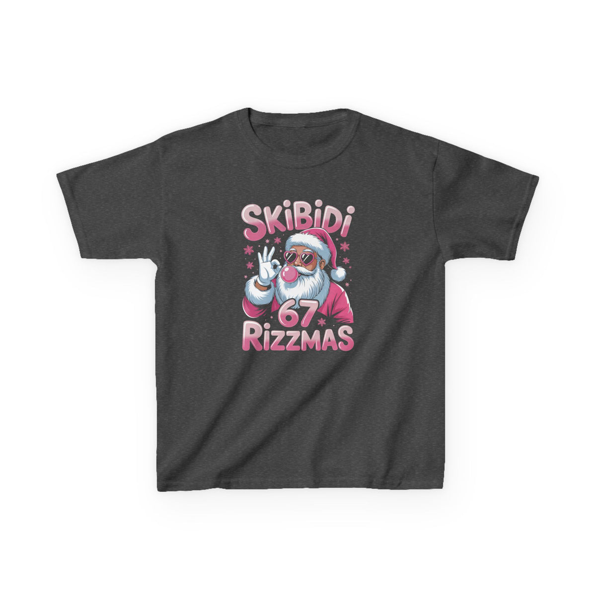 Kids Christmas Tee - 'Skibidi Rizzmas' Santa T-Shirt