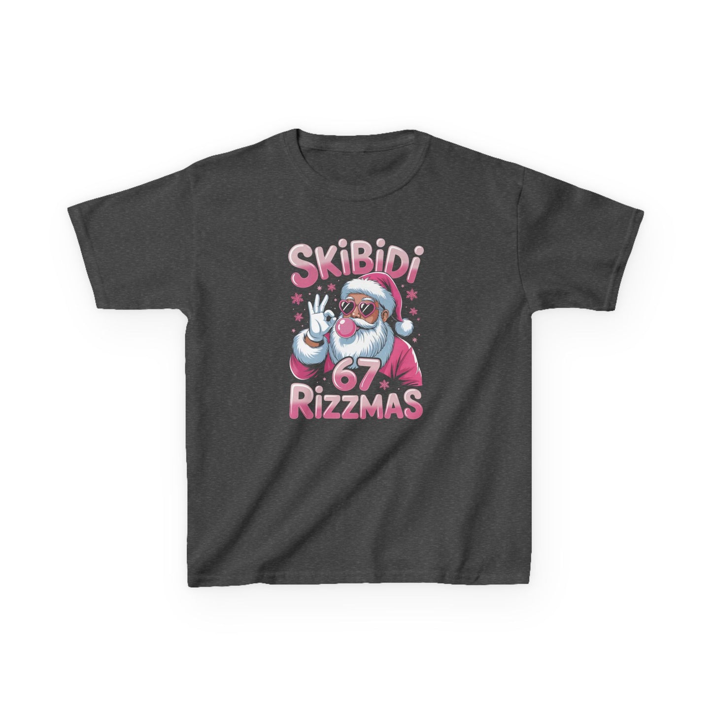 Kids Christmas Tee - 'Skibidi Rizzmas' Santa T-Shirt