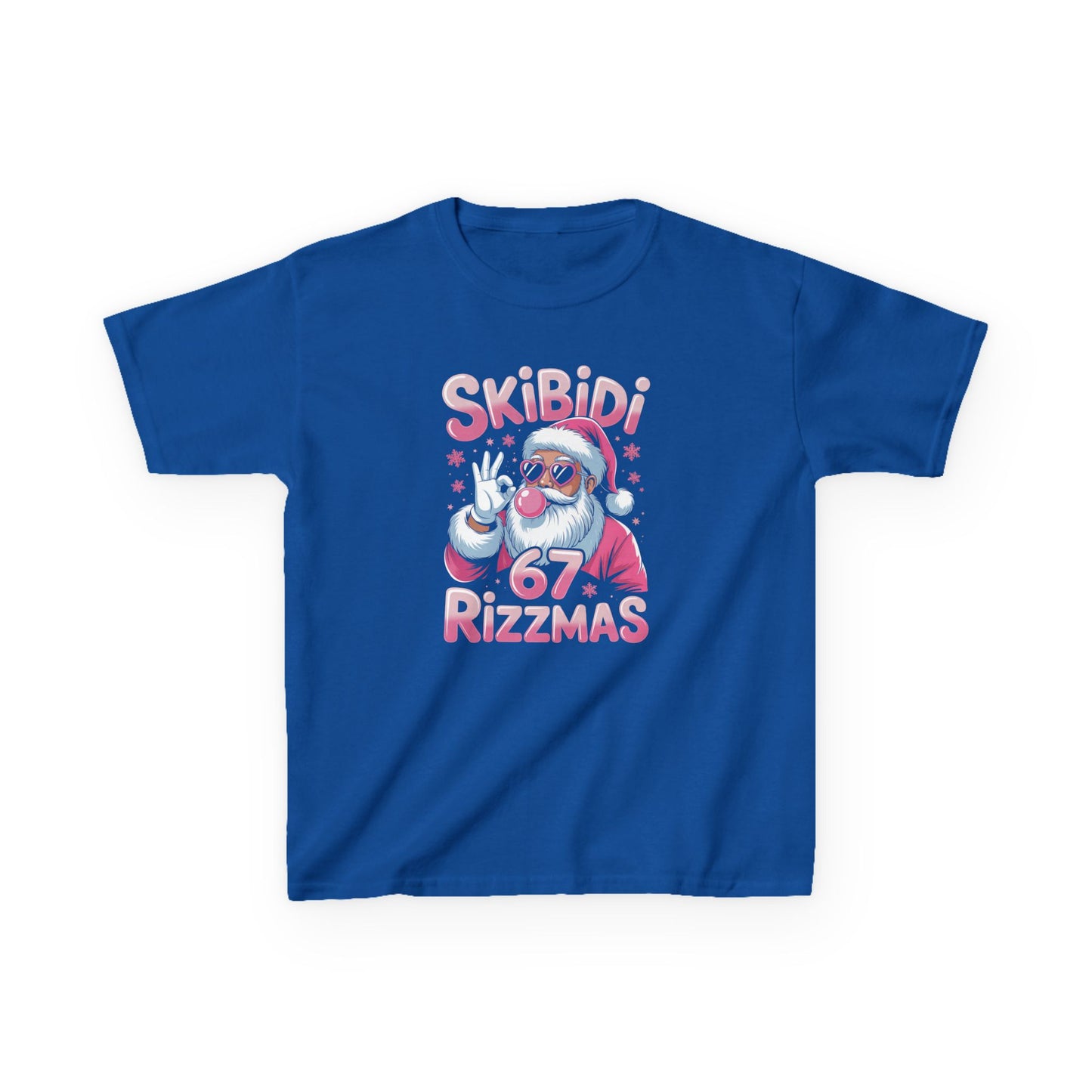 Kids Christmas Tee - 'Skibidi Rizzmas' Santa T-Shirt