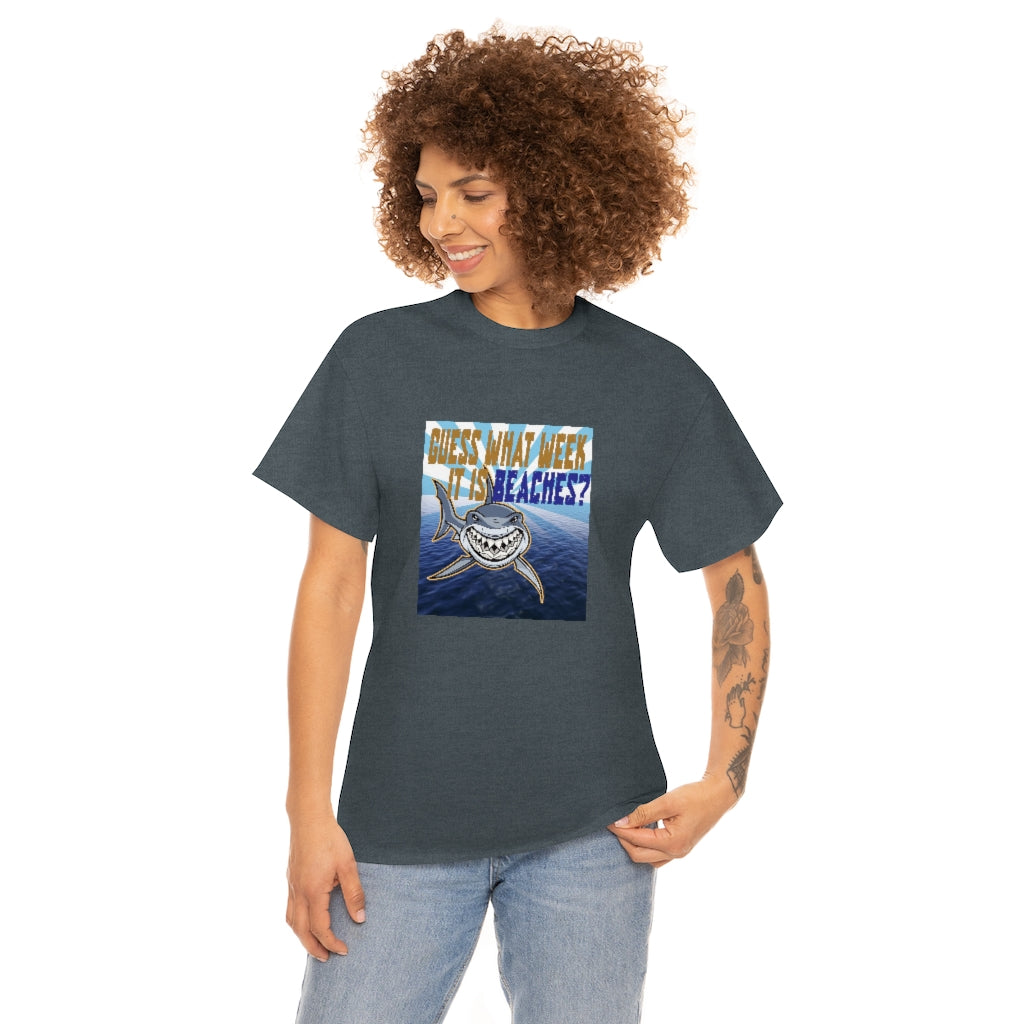 Shark Beaches Unisex Cotton Tee