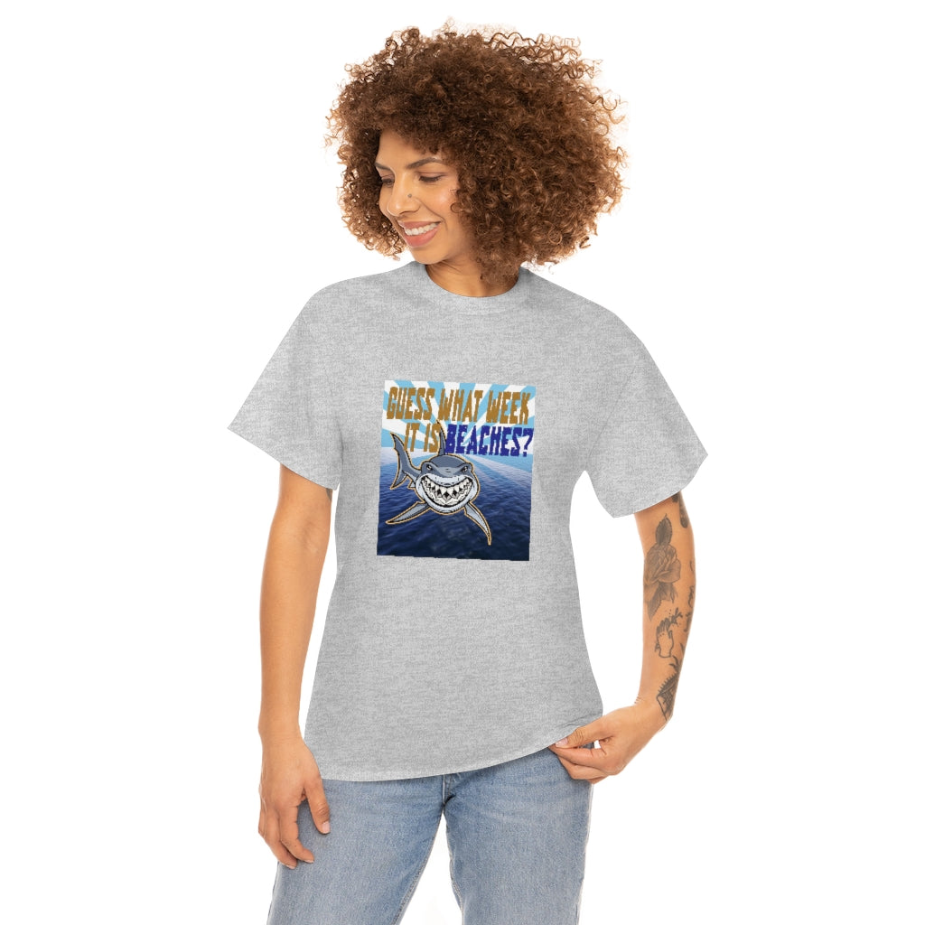 Shark Beaches Unisex Cotton Tee