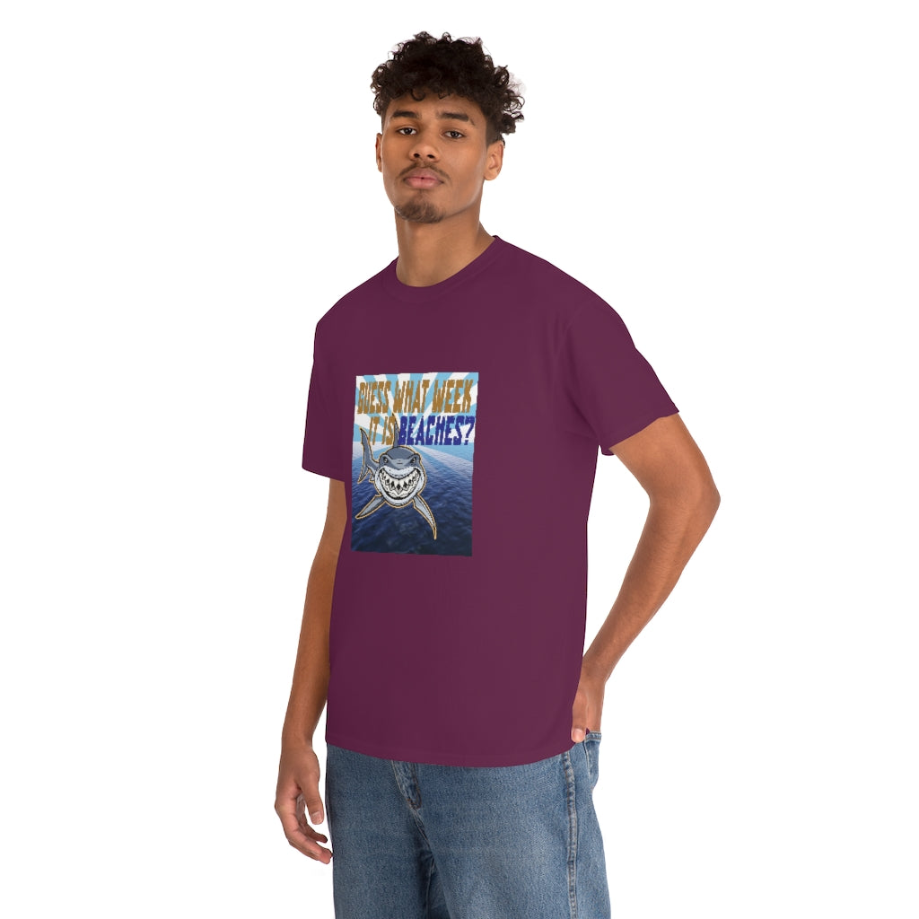 Shark Beaches Unisex Cotton Tee