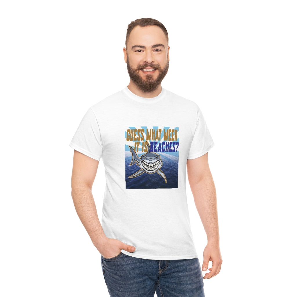 Shark Beaches Unisex Cotton Tee
