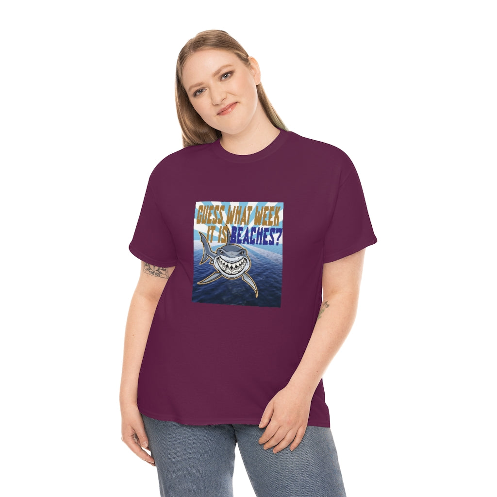 Shark Beaches Unisex Cotton Tee