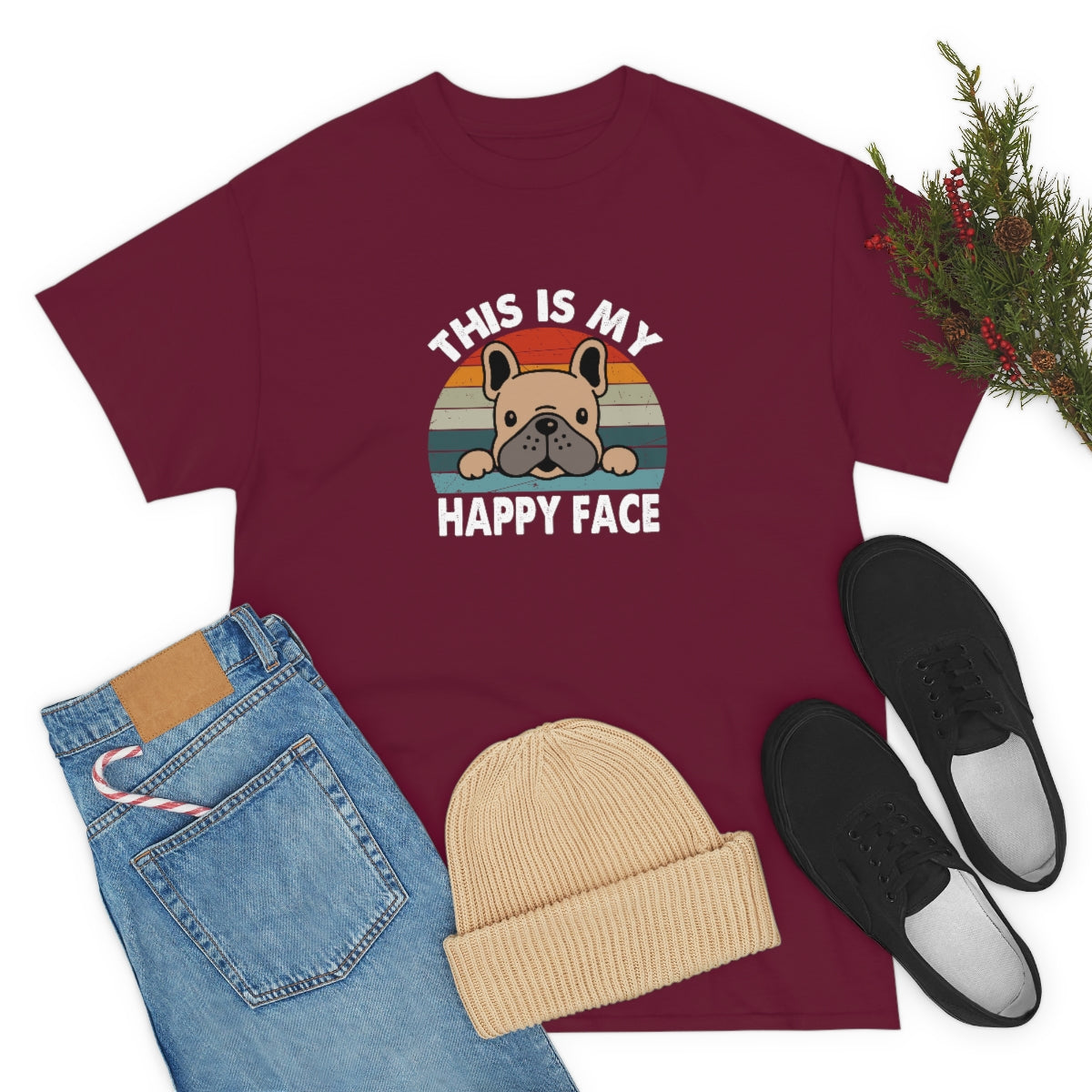 French Bull Dog Tee This Is My Happy Face