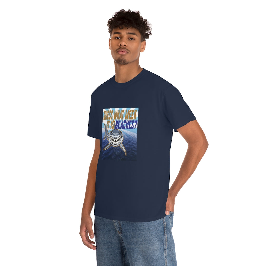 Shark Beaches Unisex Cotton Tee