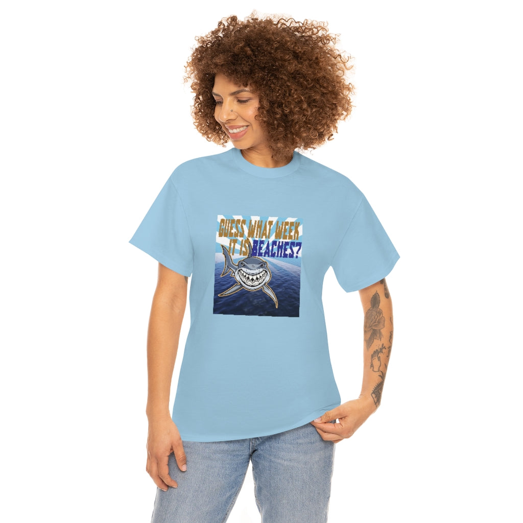 Shark Beaches Unisex Cotton Tee
