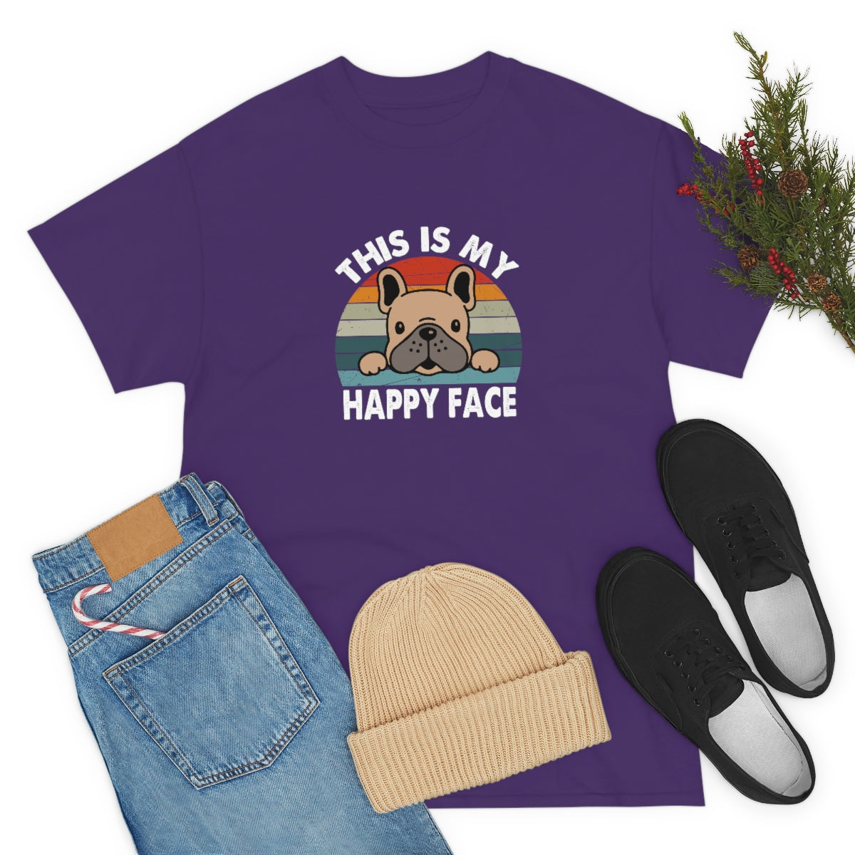 French Bull Dog Tee This Is My Happy Face