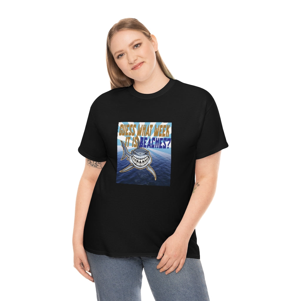 Shark Beaches Unisex Cotton Tee
