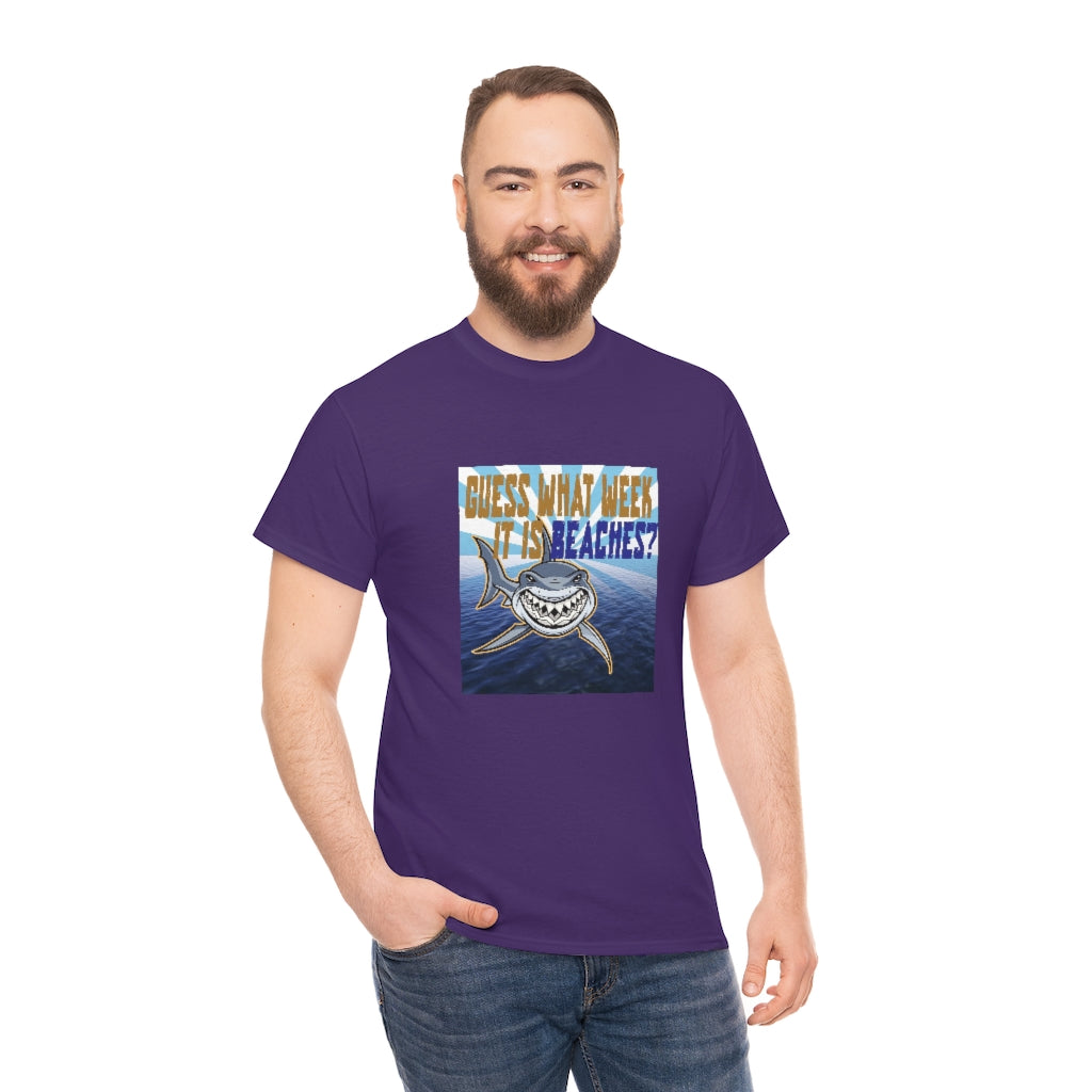Shark Beaches Unisex Cotton Tee