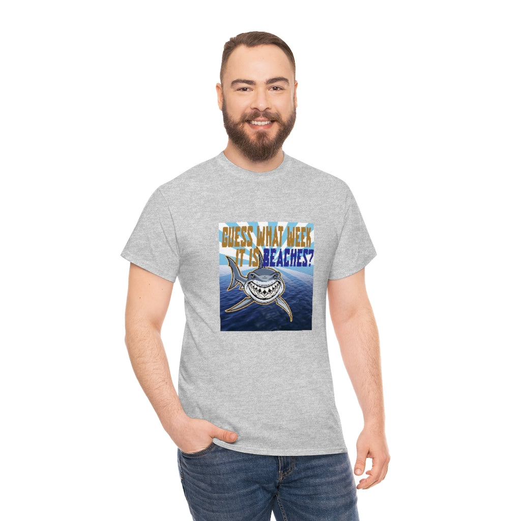 Shark Beaches Unisex Cotton Tee