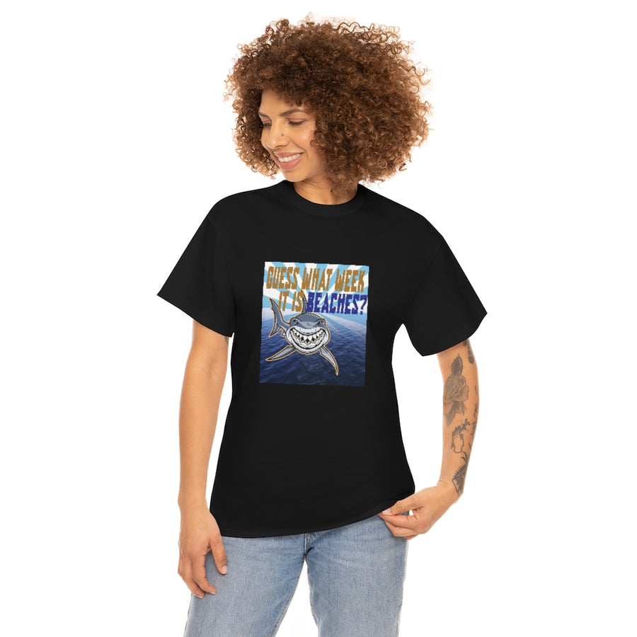 Shark Beaches Unisex Cotton Tee
