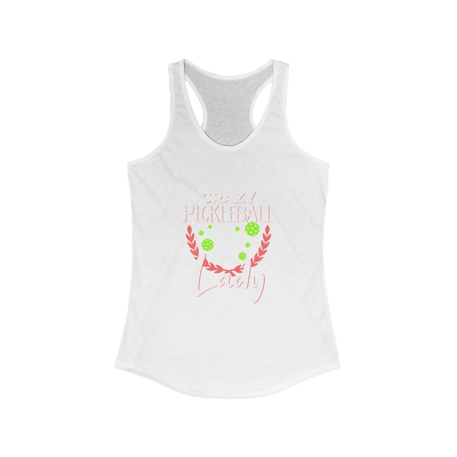 Crazy Pickleball Lady Racerback Tank