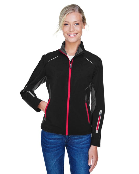 Ladies Three-Layer Light Bonded Hybrid Soft Shell Jacket