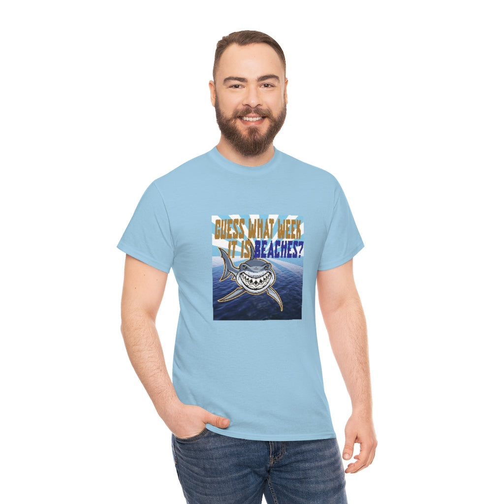 Shark Beaches Unisex Cotton Tee