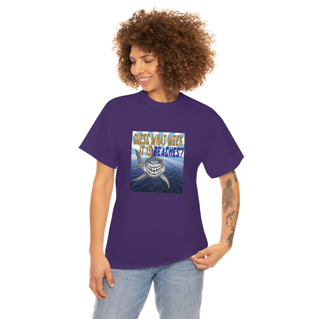 Shark Beaches Unisex Cotton Tee