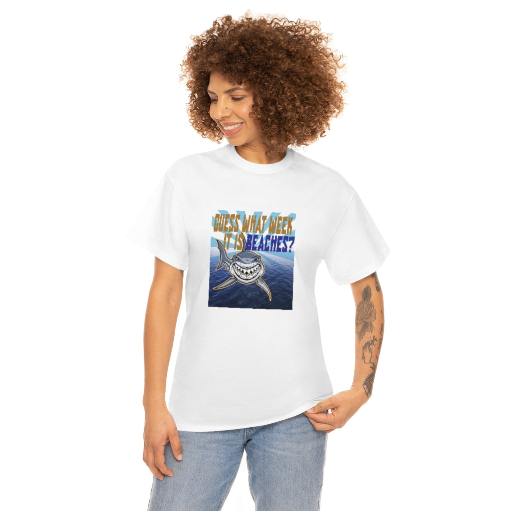 Shark Beaches Unisex Cotton Tee