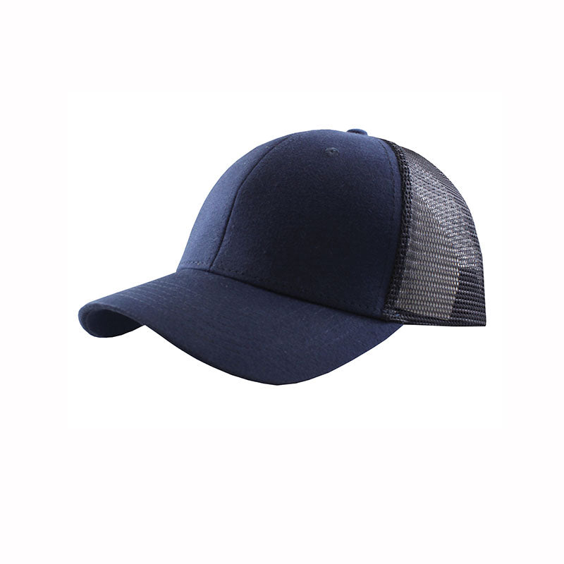 Two-Tone Cotton Mesh Trucker Cap
