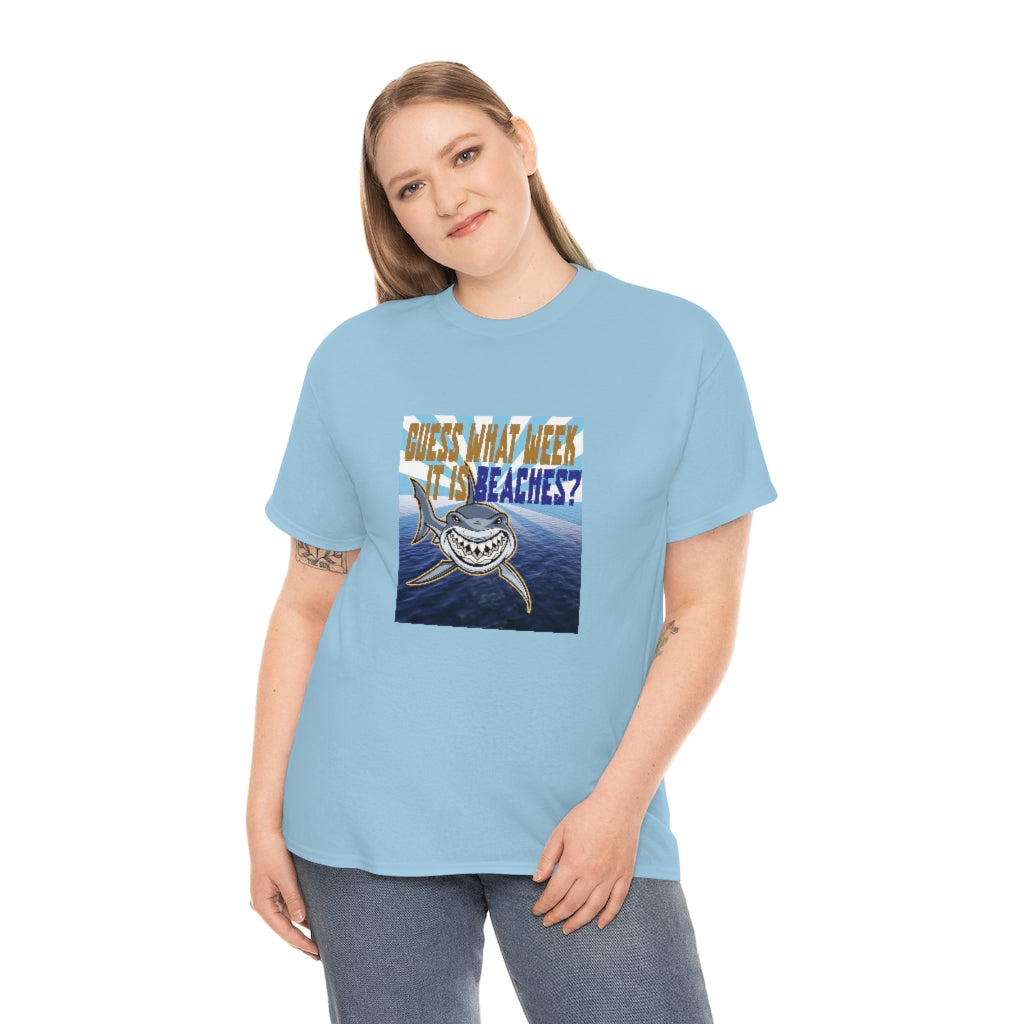 Shark Beaches Unisex Cotton Tee