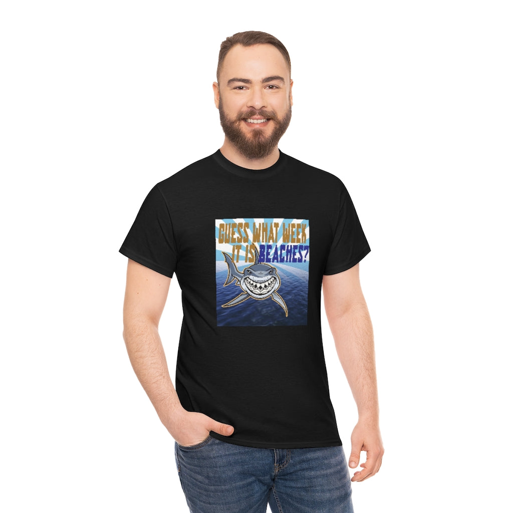 Shark Beaches Unisex Cotton Tee