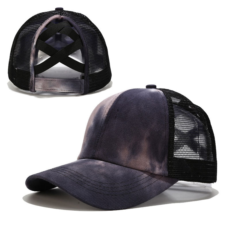Tie Dye Pony Tail Hat
