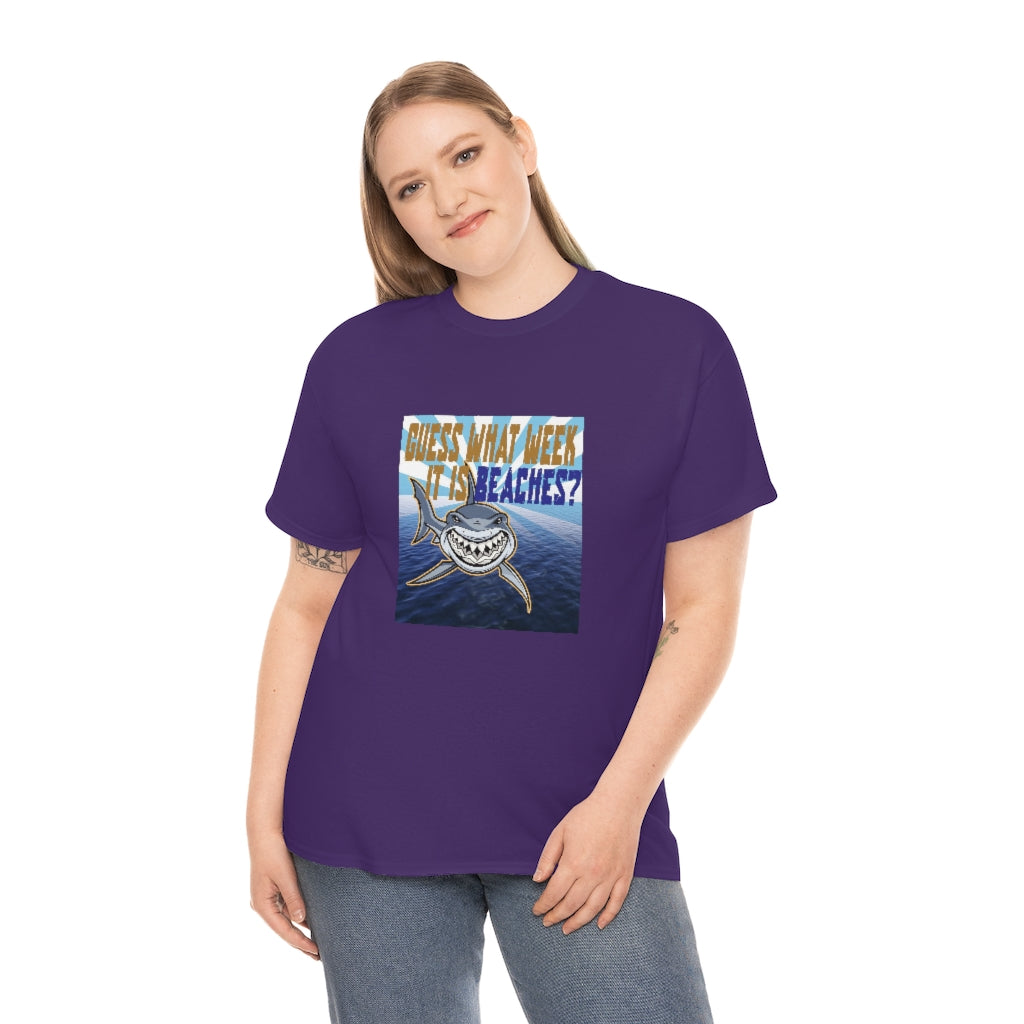 Shark Beaches Unisex Cotton Tee