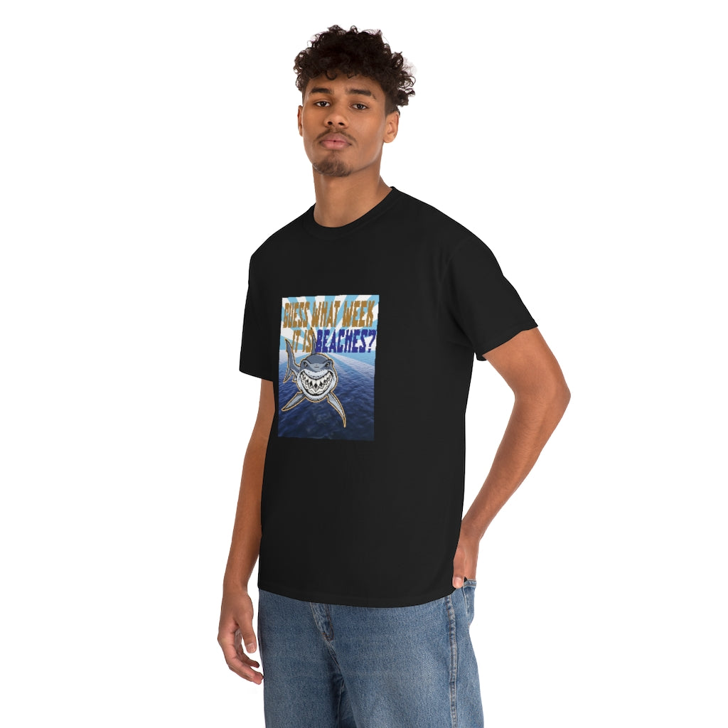 Shark Beaches Unisex Cotton Tee