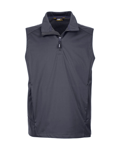 Core 365 Men's Techno Lite Three-Layer Knit Tech-Shell Quarter-Zip Vest