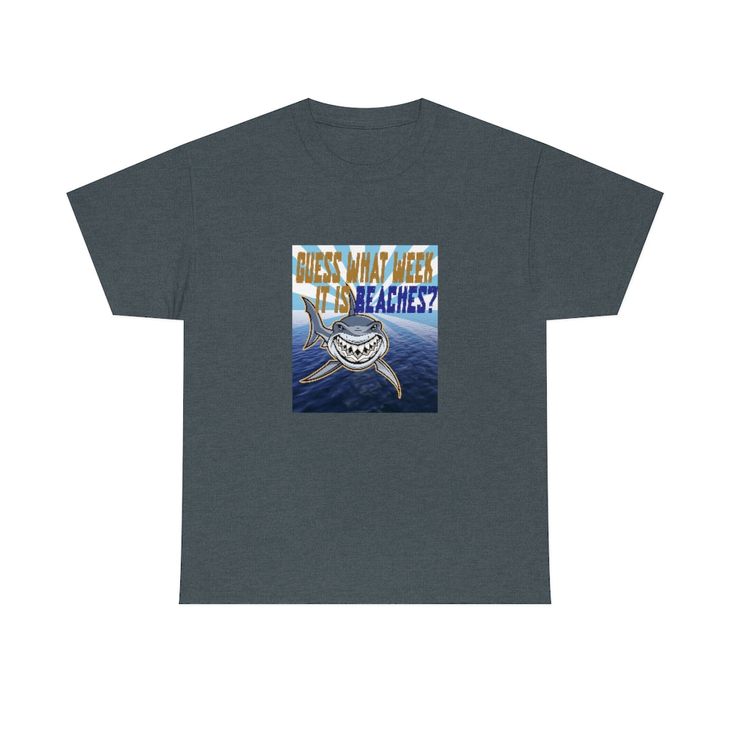 Shark Beaches Unisex Cotton Tee