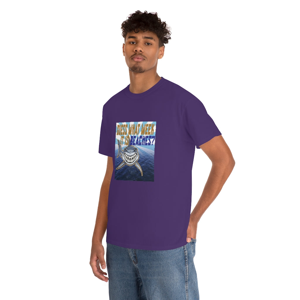 Shark Beaches Unisex Cotton Tee