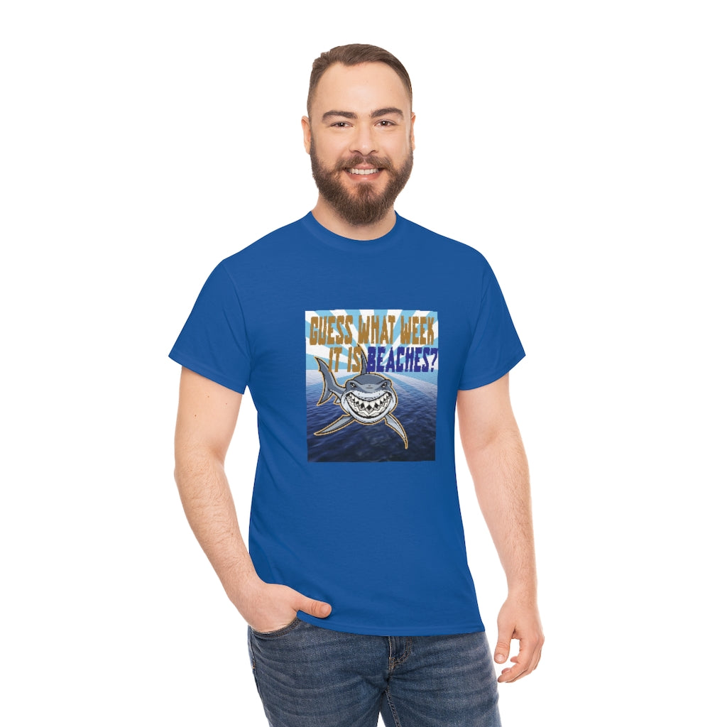 Shark Beaches Unisex Cotton Tee