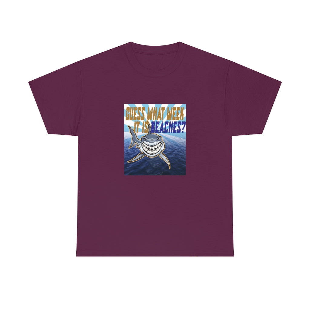 Shark Beaches Unisex Cotton Tee