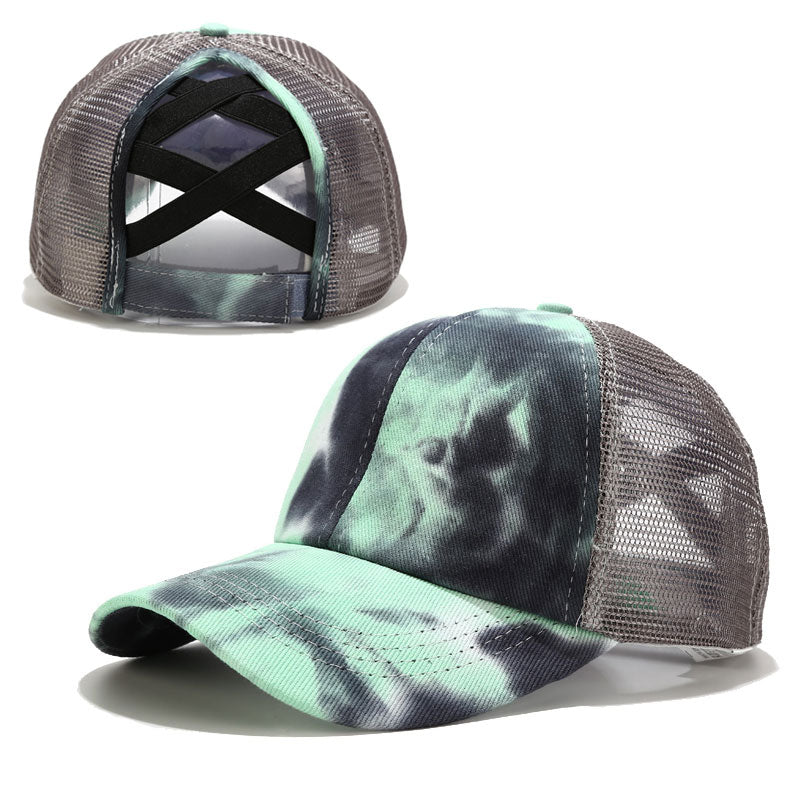 Tie Dye Pony Tail Hat